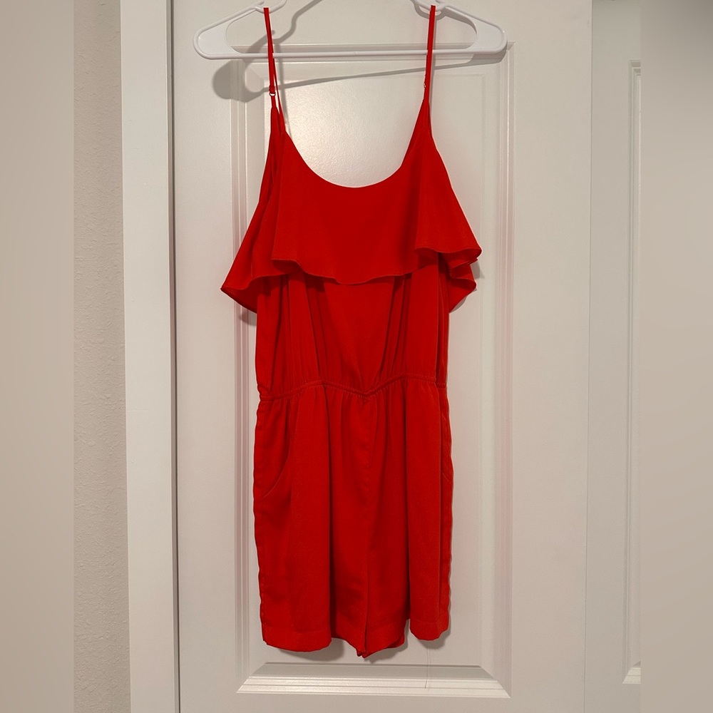 fab'rik Red Ruffle Romper